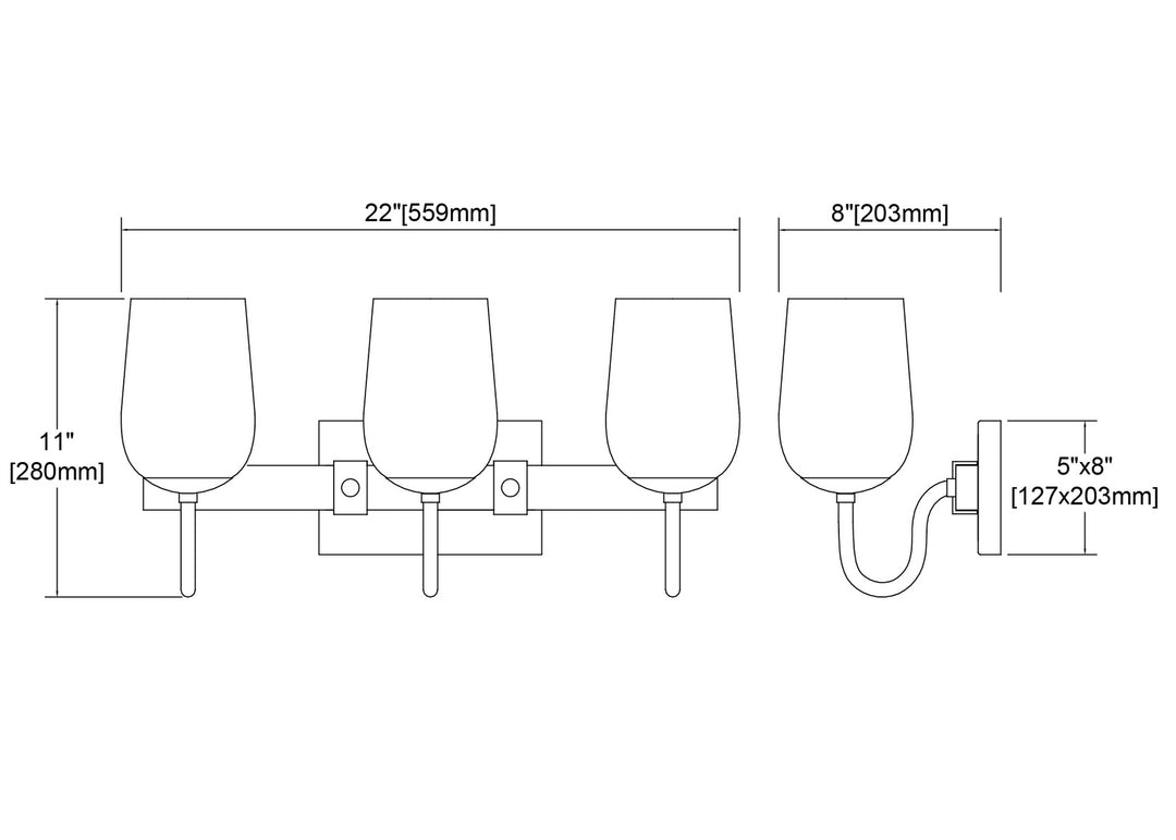 ELK Home Three Light Vanity