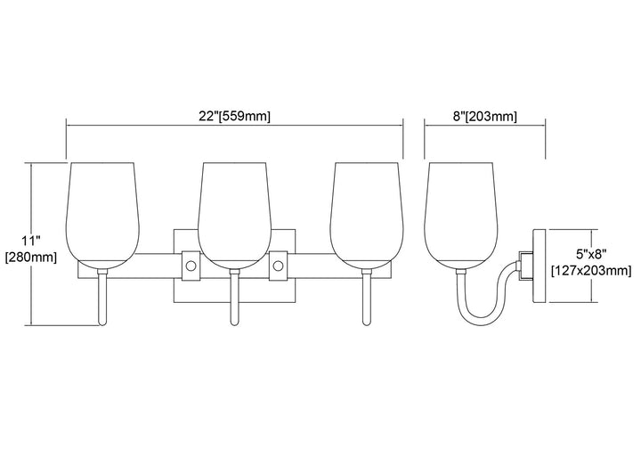 ELK Home Three Light Vanity