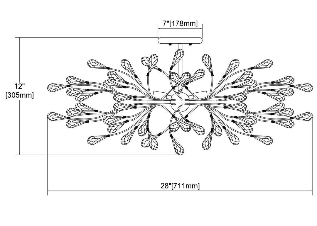 ELK Home Four Light Semi Flush Mount