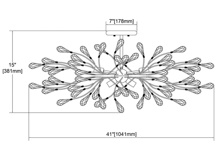 ELK Home Six Light Semi Flush Mount