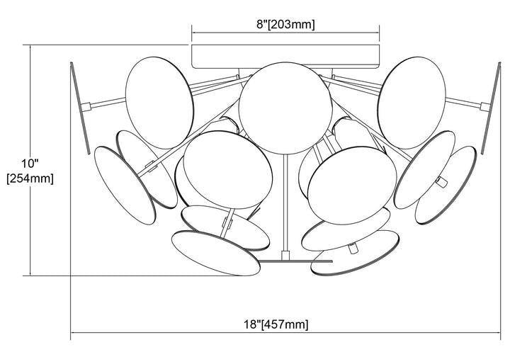 ELK Home Four Light Flush Mount