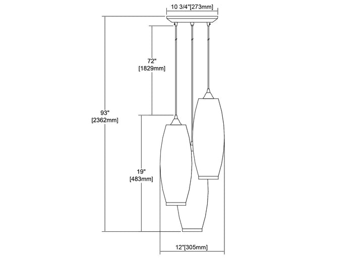 ELK Home Three Light Pendant