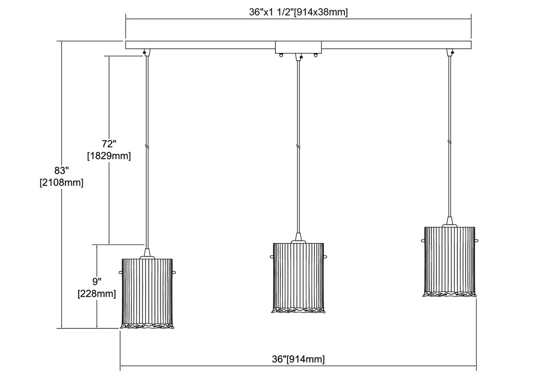 ELK Home Three Light Pendant