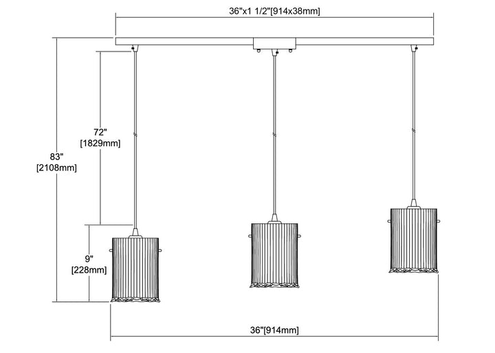 ELK Home Three Light Pendant