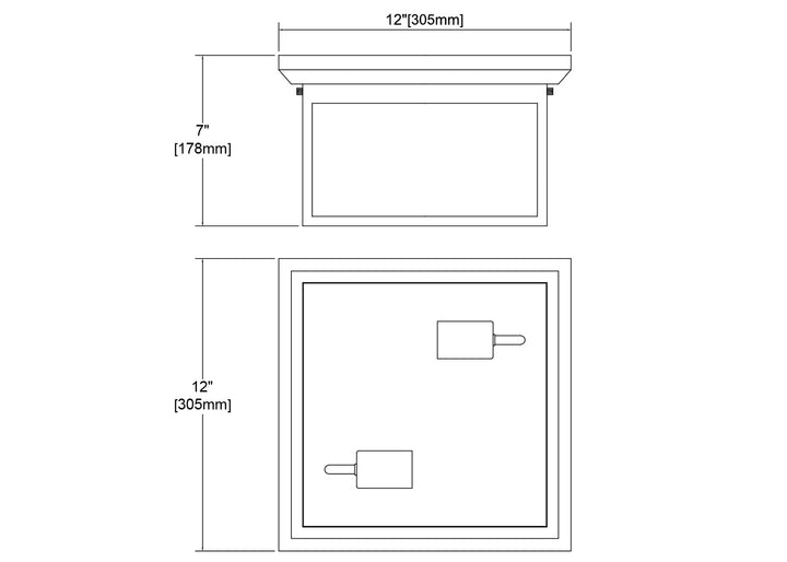 ELK Home Two Light Flush Mount