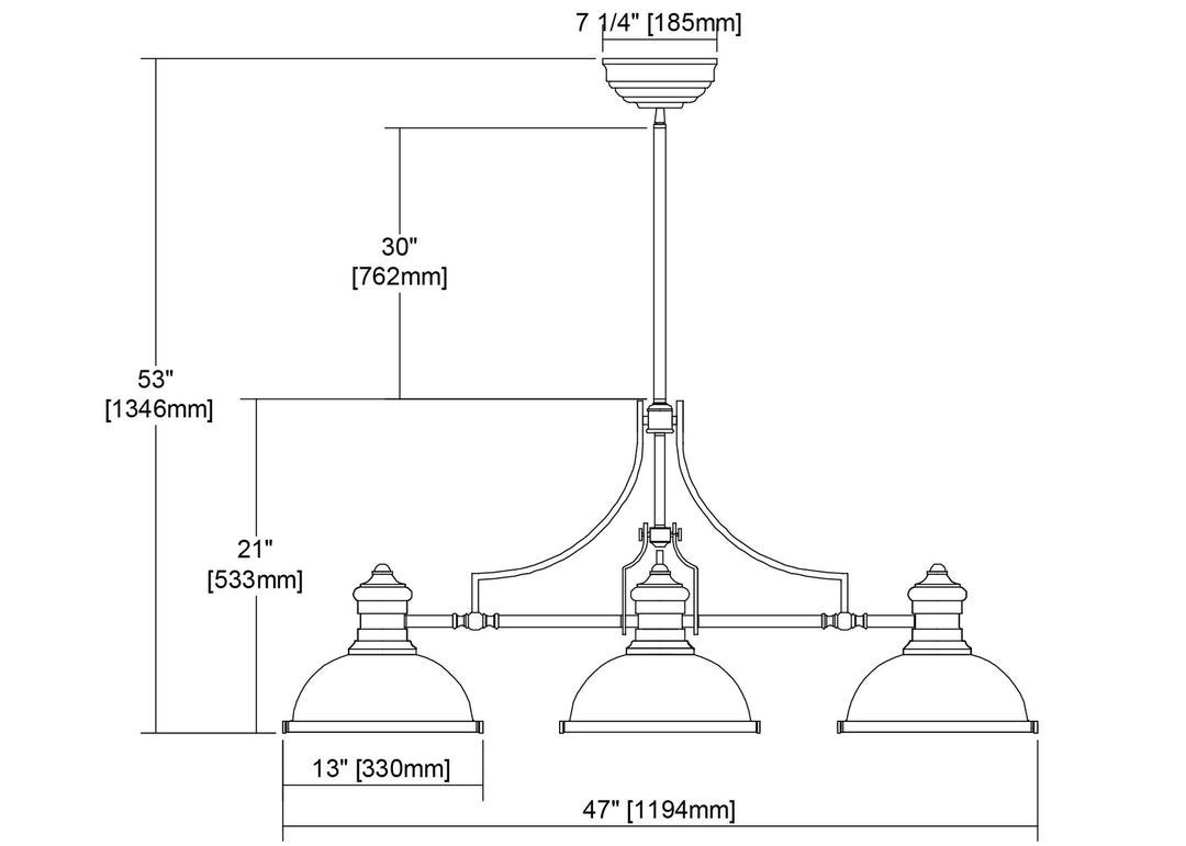 ELK Home Three Light Linear Chandelier