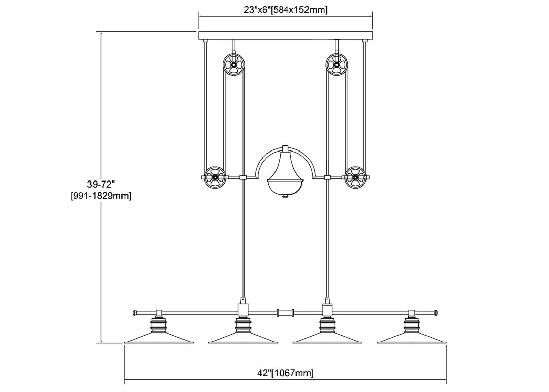 ELK Home Four Light Linear Chandelier