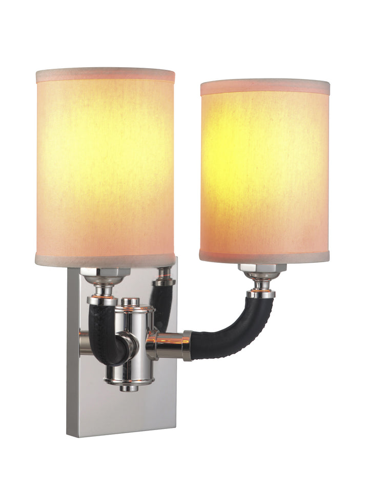 Huxley Two Light Wall Sconce in Polished Nickel