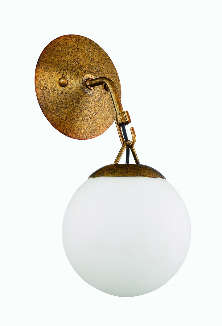 Orion One Light Wall Sconce in Patina Aged Brass