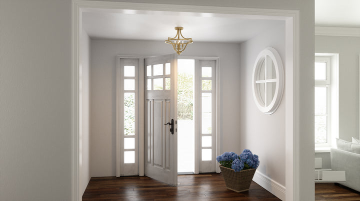 Quoizel Four Light Semi-Flush Mount