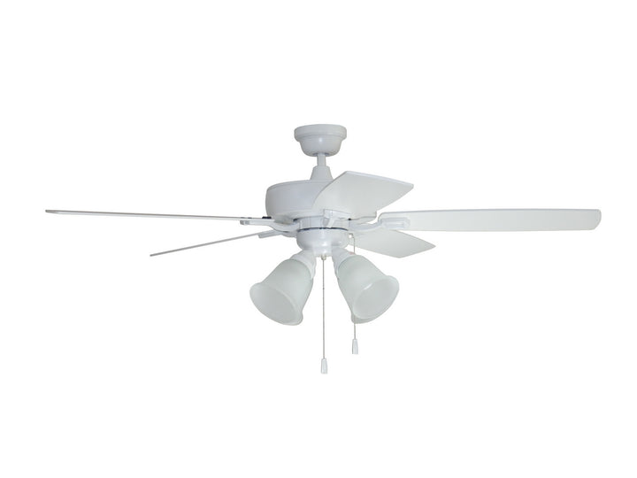 Twist N Click 4 Light 52" Ceiling Fan in White