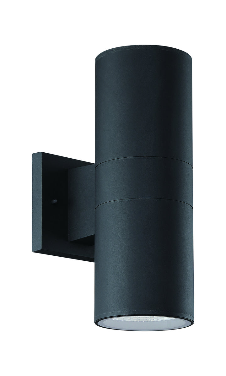 Pillar LED Outdoor Wall Lantern in Textured Black