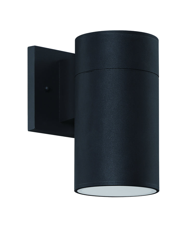 Pillar LED Outdoor Wall Lantern in Textured Black