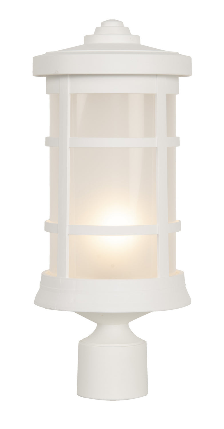 Resilience Lanterns One Light Post Mount in Textured White