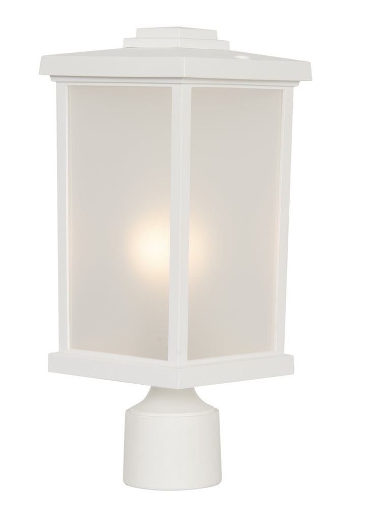 Resilience Lanterns One Light Post Mount in Textured White