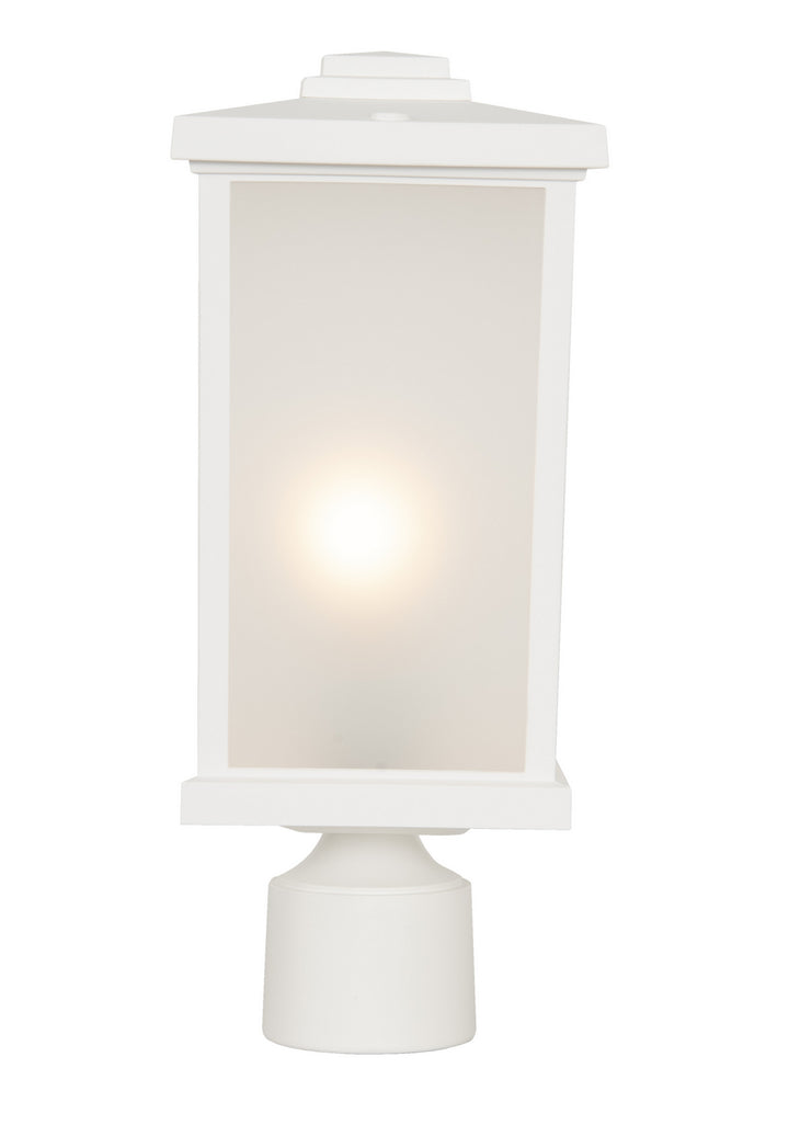 Resilience Lanterns One Light Post Mount in Textured White