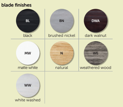 Select Blade Finish (84" Fan)