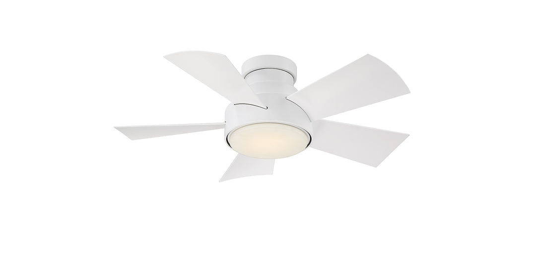 Modern Forms Fan Vox Flush Smart Outdoor DC Ceiling Fan with 23.5W CCT LED and Remote