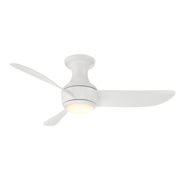 Modern Forms Fan Corona Smart Outdoor DC Flushmount Ceiling Fan with 19.5W CCT LED and Remote