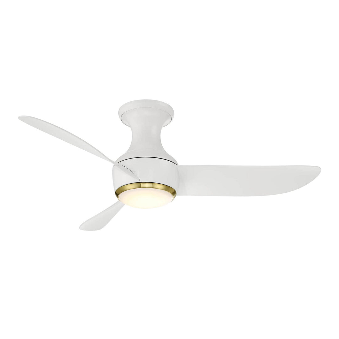 Modern Forms Fan Corona Smart Outdoor DC Flushmount Ceiling Fan with 19.5W CCT LED and Remote