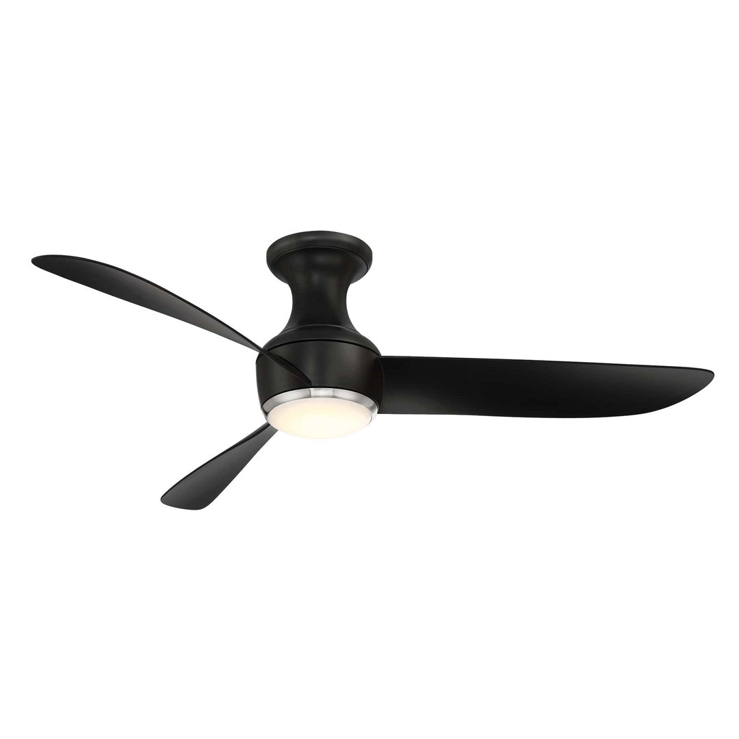 Modern Forms Fan Corona Smart Outdoor DC Flushmount Ceiling Fan with 19.5W CCT LED and Remote