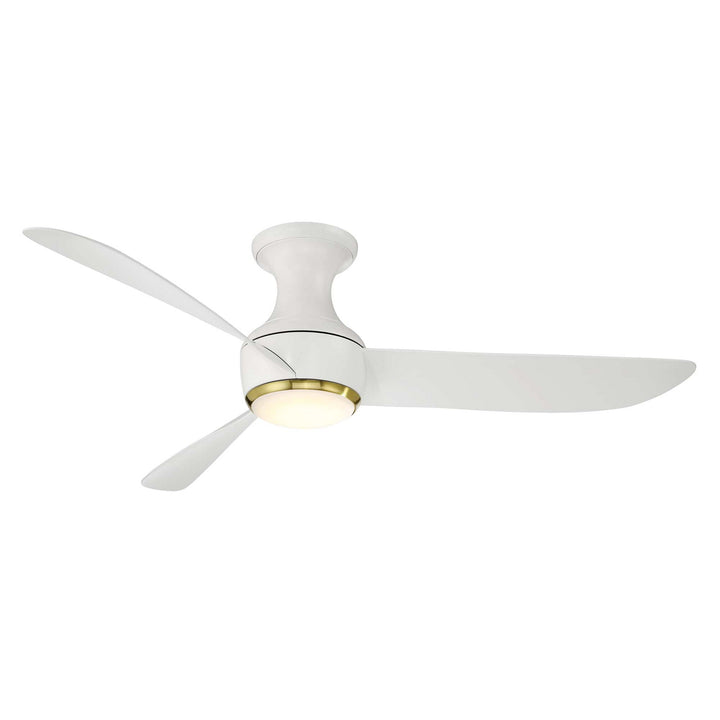 Modern Forms Fan Corona Smart Outdoor DC Flushmount Ceiling Fan with 19.5W CCT LED and Remote