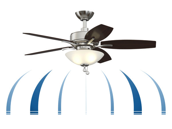 Fanimation Aire Deluxe 44" Pull Chain Ceiling Fan with Light