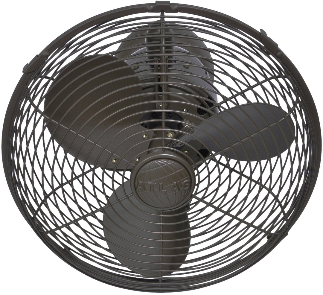 Matthews Fan Company Kaye 13" Indoor/Outdoor AC Osciallating Wall Fan with Wall Control and Remote