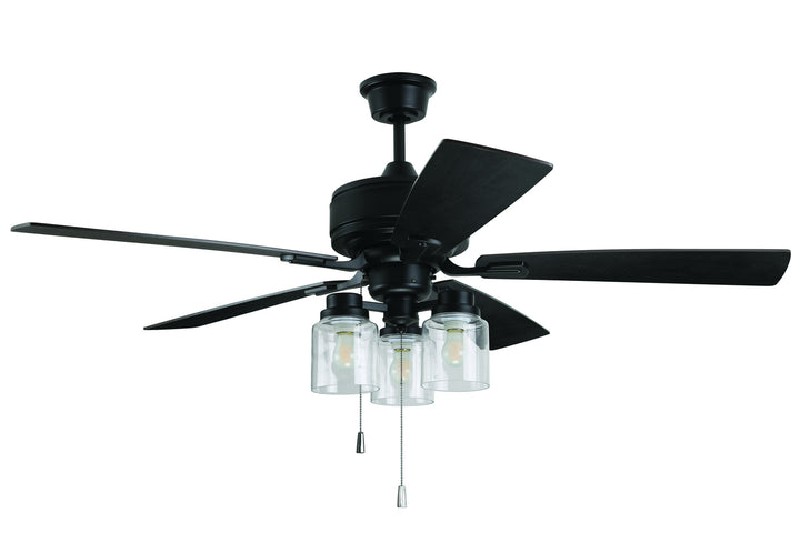 Craftmade Kate 52" Indoor Pull Chain Ceiling Fan with 3 Glass Lights