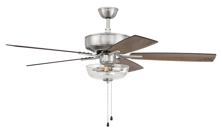 Craftmade Pro Plus 101 52" Pull Chain Ceiling Fan with Clear Bowl LED Light Kit