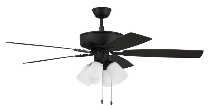 Craftmade Pro Plus 114 52" Pull Chain Ceiling Fan with Frosted 4 Light LED Kit