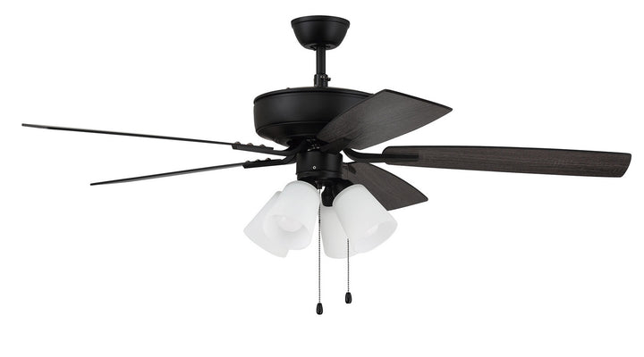Craftmade Pro Plus 114 52" Pull Chain Ceiling Fan with Frosted 4 Light LED Kit