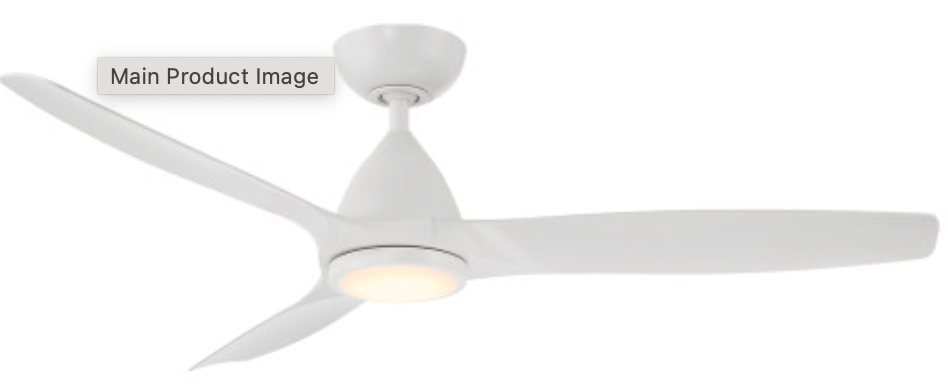 Modern Forms Fans Skylark Smart Outdoor DC Ceiling Fan with 19.5W CCT LED and Remote Control