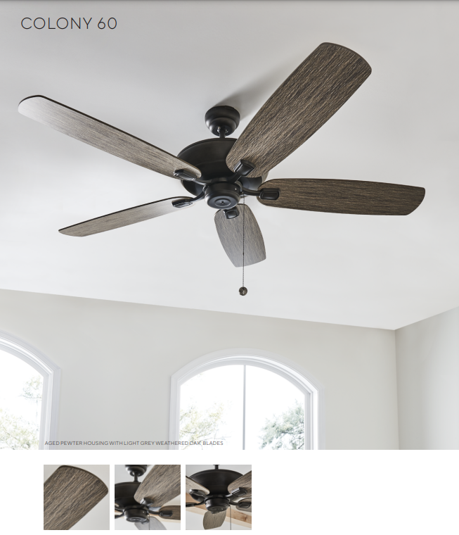 Generation Lighting Colony Indoor/Outdoor Pull Chain Ceiling Fan