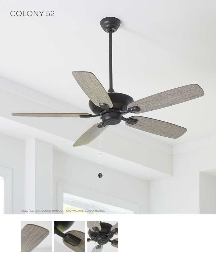 Generation Lighting Colony Indoor/Outdoor Pull Chain Ceiling Fan