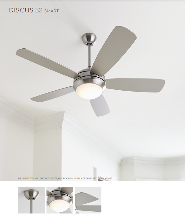 Generation Lighting 52'' Discus Smart DC Ceiling Fan with 20W LED and Remote