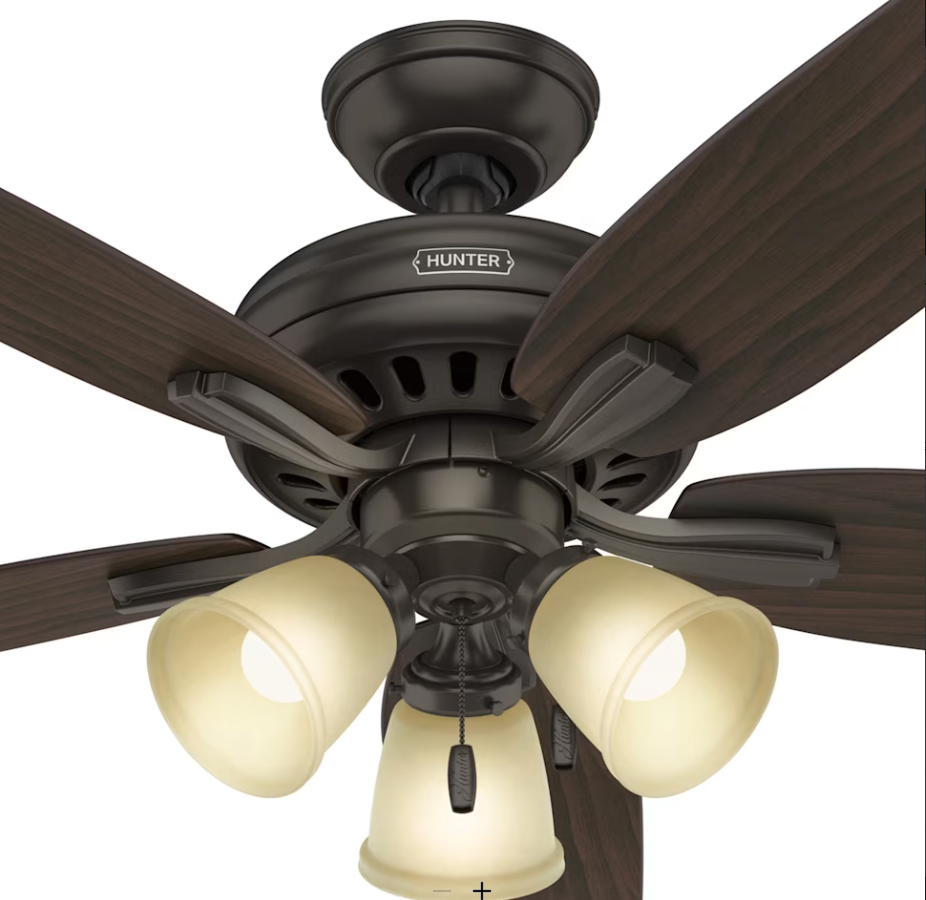 Hunter Fan Newsome 52" Pull Chain Ceiling Fan 3lights with 27W LED