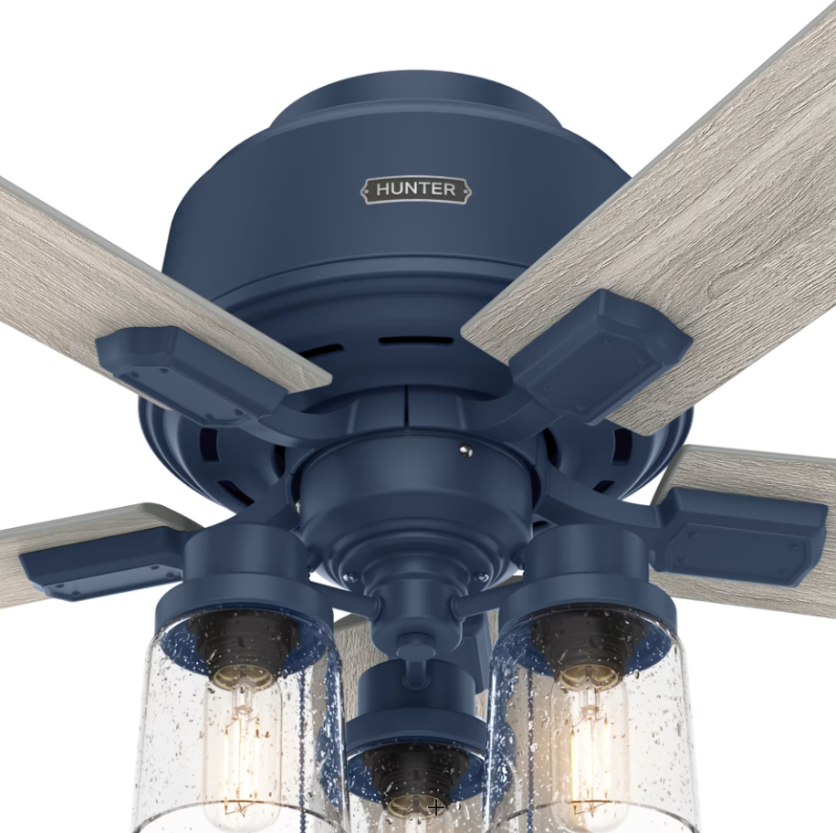 Hunter Fan Hartland Flushmount Pull Chain Ceiling Fan with 10W LED