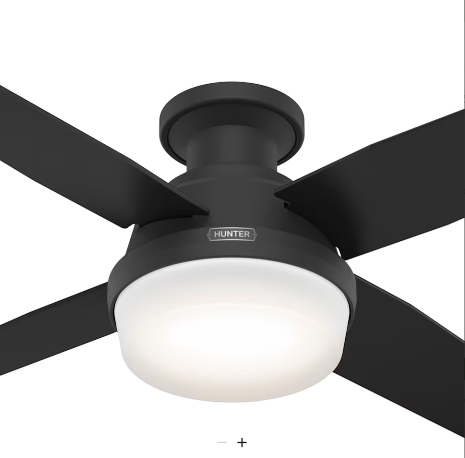 Hunter Fan Dempsey 44" Flushmount Ceiling Fan with 19W LED and Remote