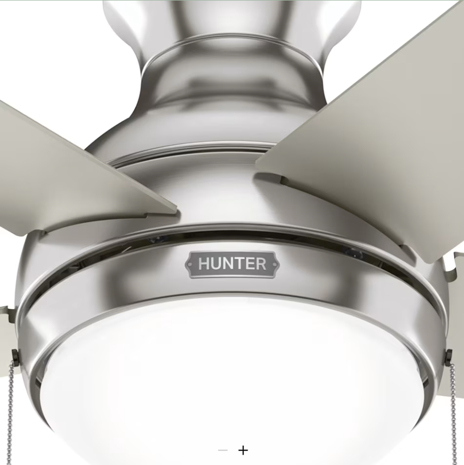 Hunter Fan Aren 44" Flushmount Pull Chain Ceiling Fan with 14W LED