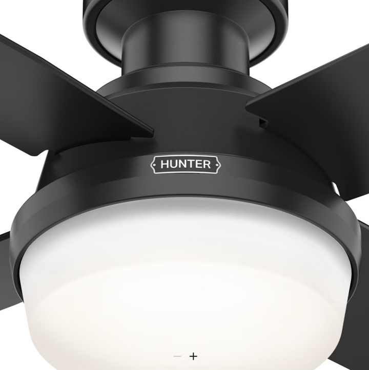 Hunter Fan Dempsey Indoor/Outdoor 44" Flushmount Ceiling Fan with 18W LED and Remote