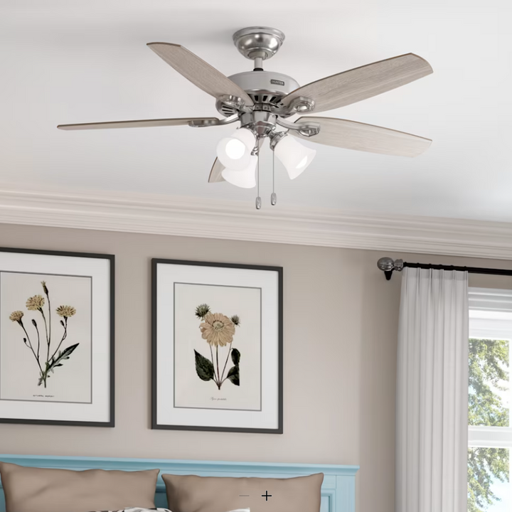 Hunter Fan Builder Plus 52" Pull Chain DC Ceiling Fan with 21W LED