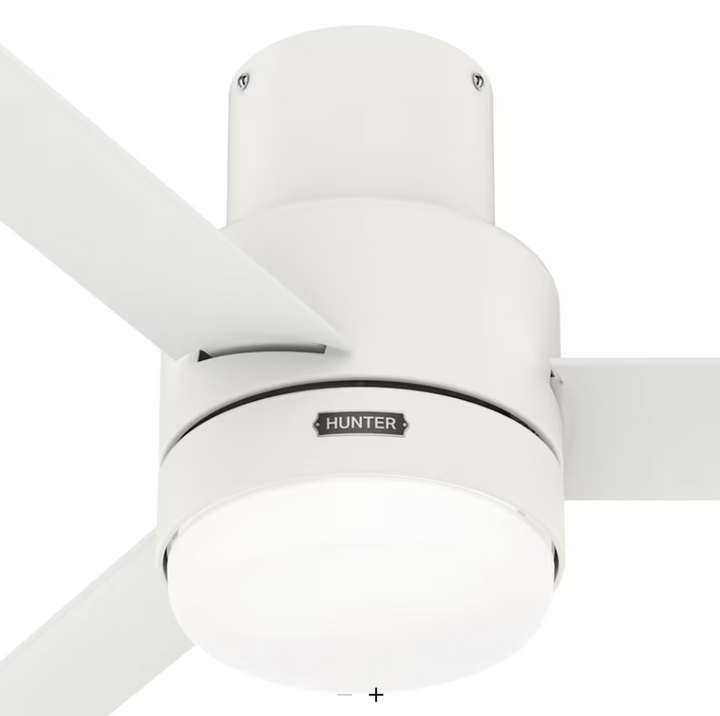 Hunter Fan Gilmour 52" Indoor/Outdoor Flushmount Ceiling Fan with 19W LED and Remote