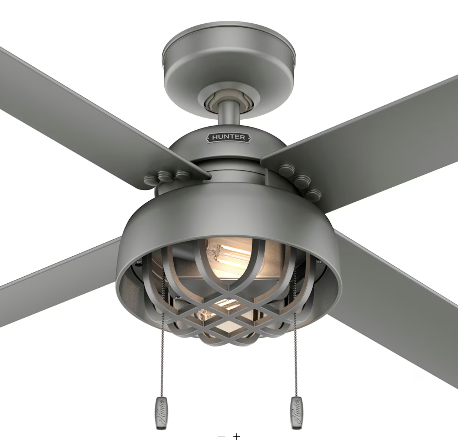 Hunter Fan Spring Mill 52" Outdoor Pull Chain Ceiling Fan with 7W LED