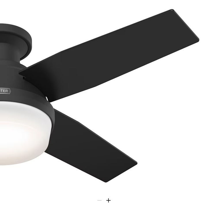 Hunter Fan Dempsey 44" Flushmount Ceiling Fan with 19W LED and Remote