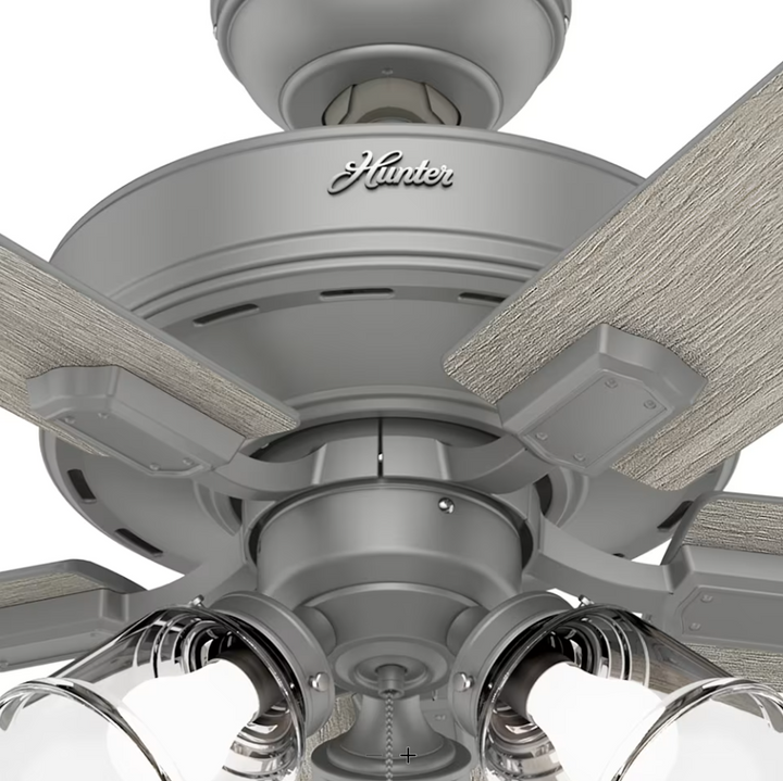 Hunter Fan Crestfield Pull Chain Flushmount Ceiling Fan with 18W LED