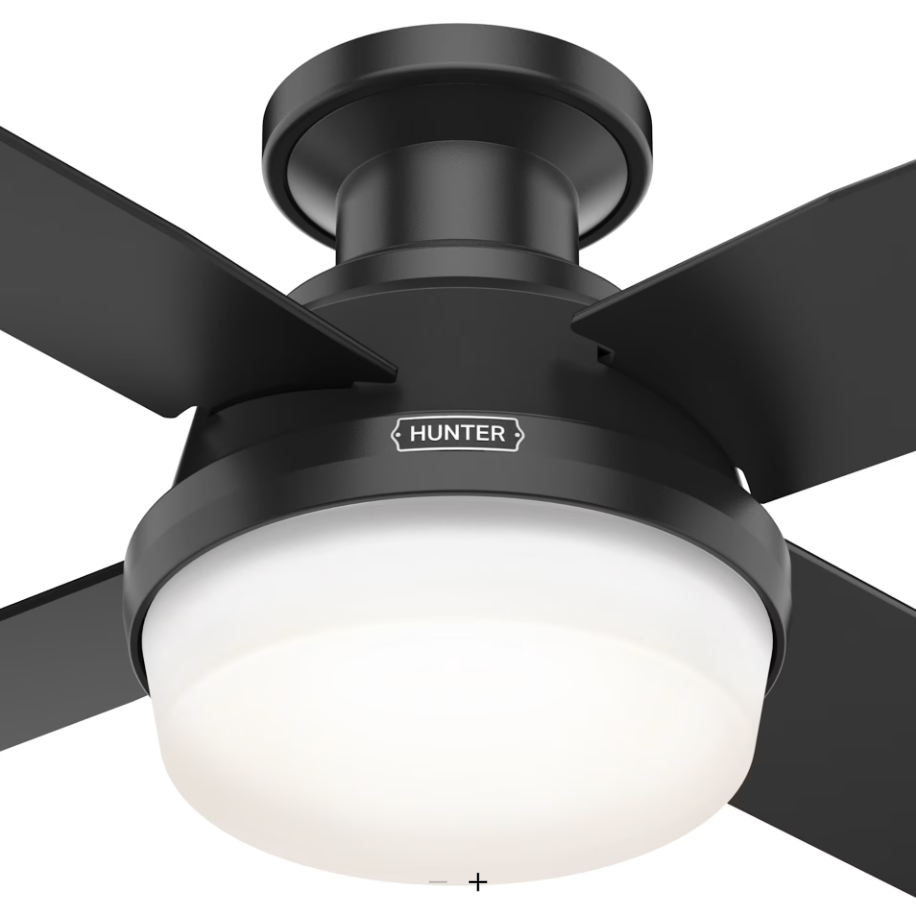 Hunter Fan Dempsey Indoor/Outdoor 44" Flushmount Ceiling Fan with 18W LED and Remote