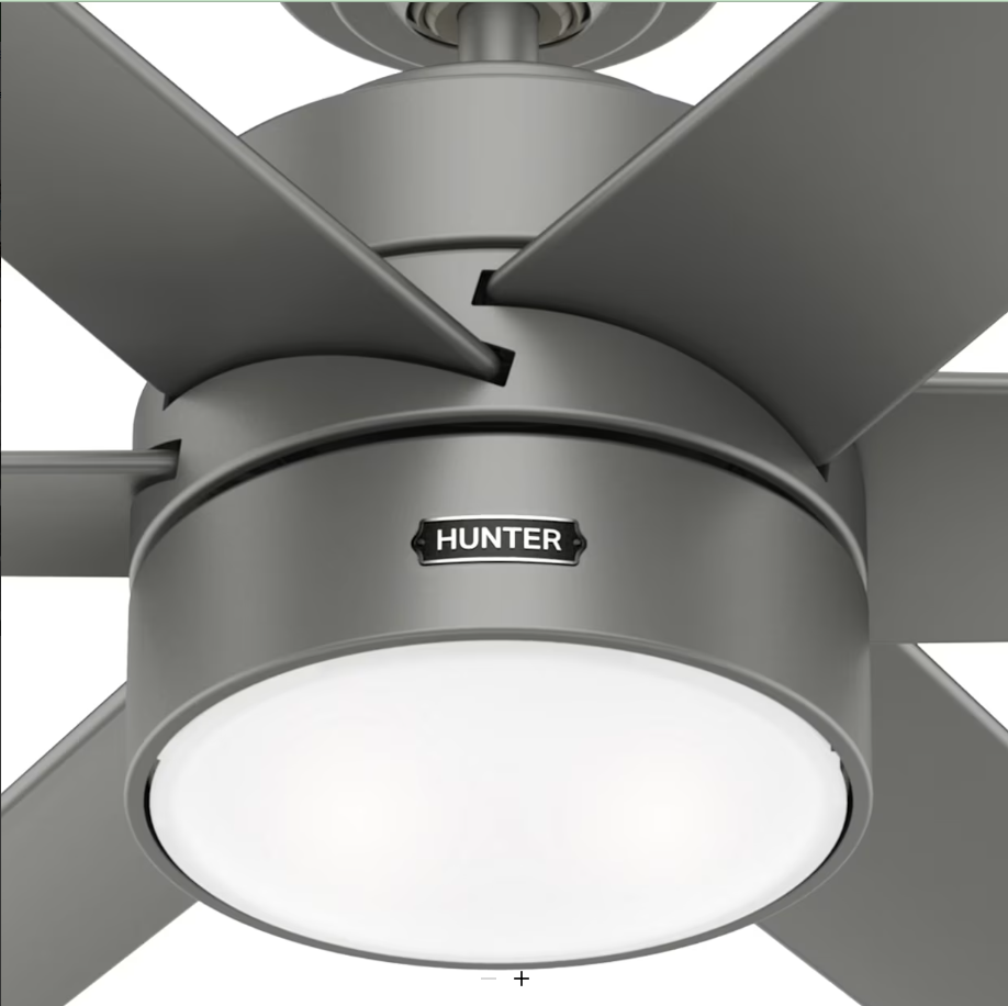 Hunter Fan Solaria Outdoor DC Ceiling Fan with LED and Wall Control