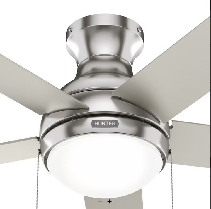 Hunter Fan Aren 44" Flushmount Pull Chain Ceiling Fan with 14W LED