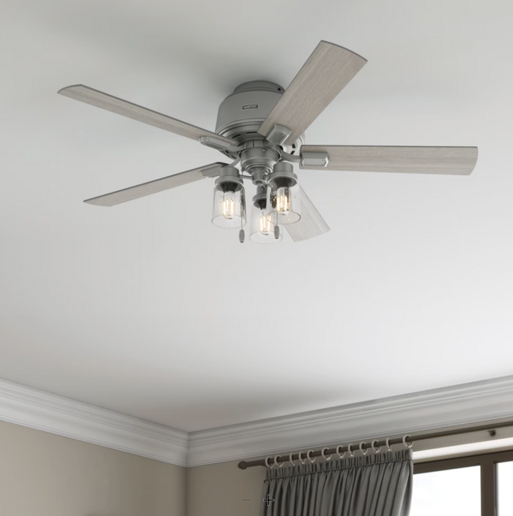 Hunter Fan Hartland Flushmount Pull Chain Ceiling Fan with 10W LED